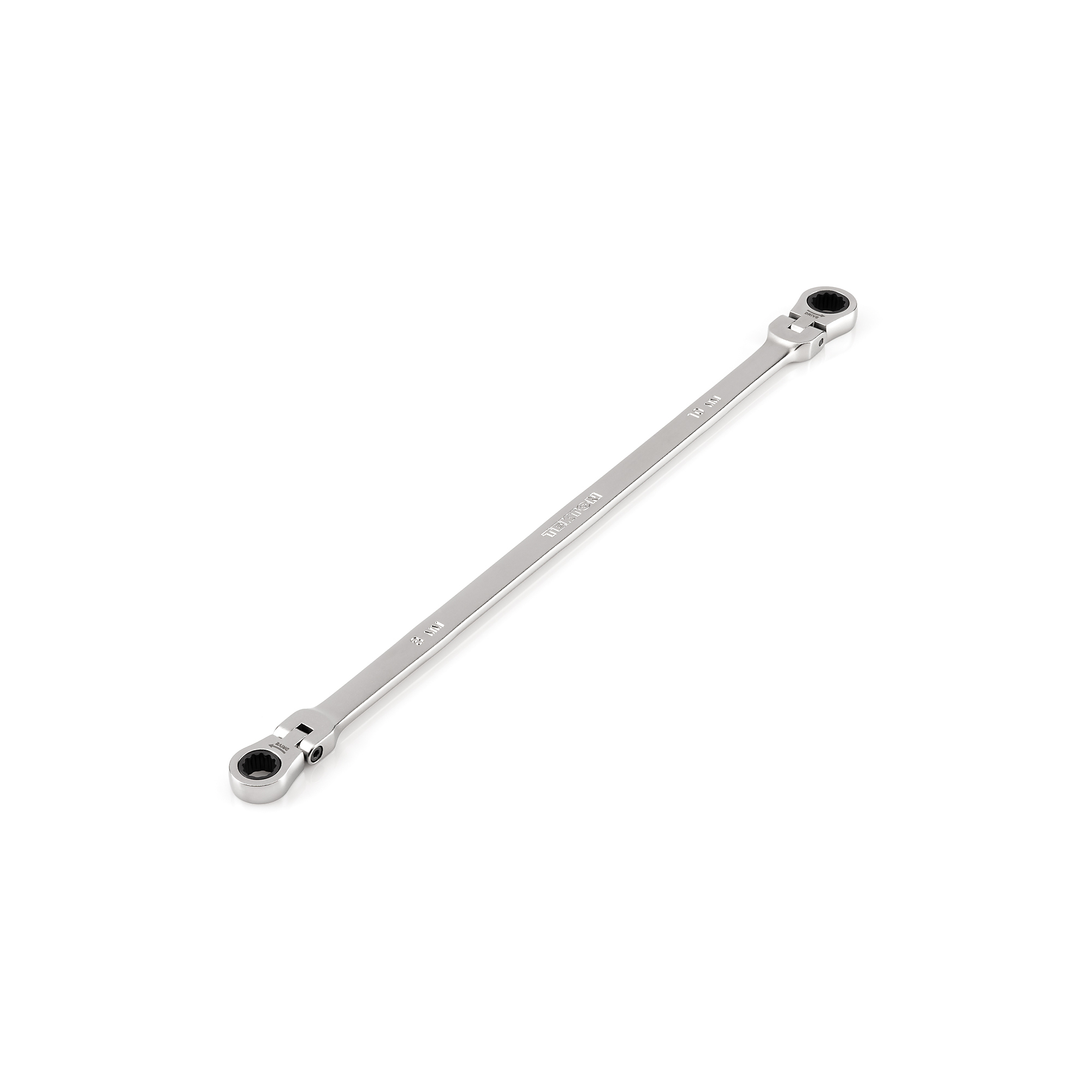 TEKTON 8 x 10 mm Long Flex Head 12-Point Ratcheting Box End Wrench | WRB36408